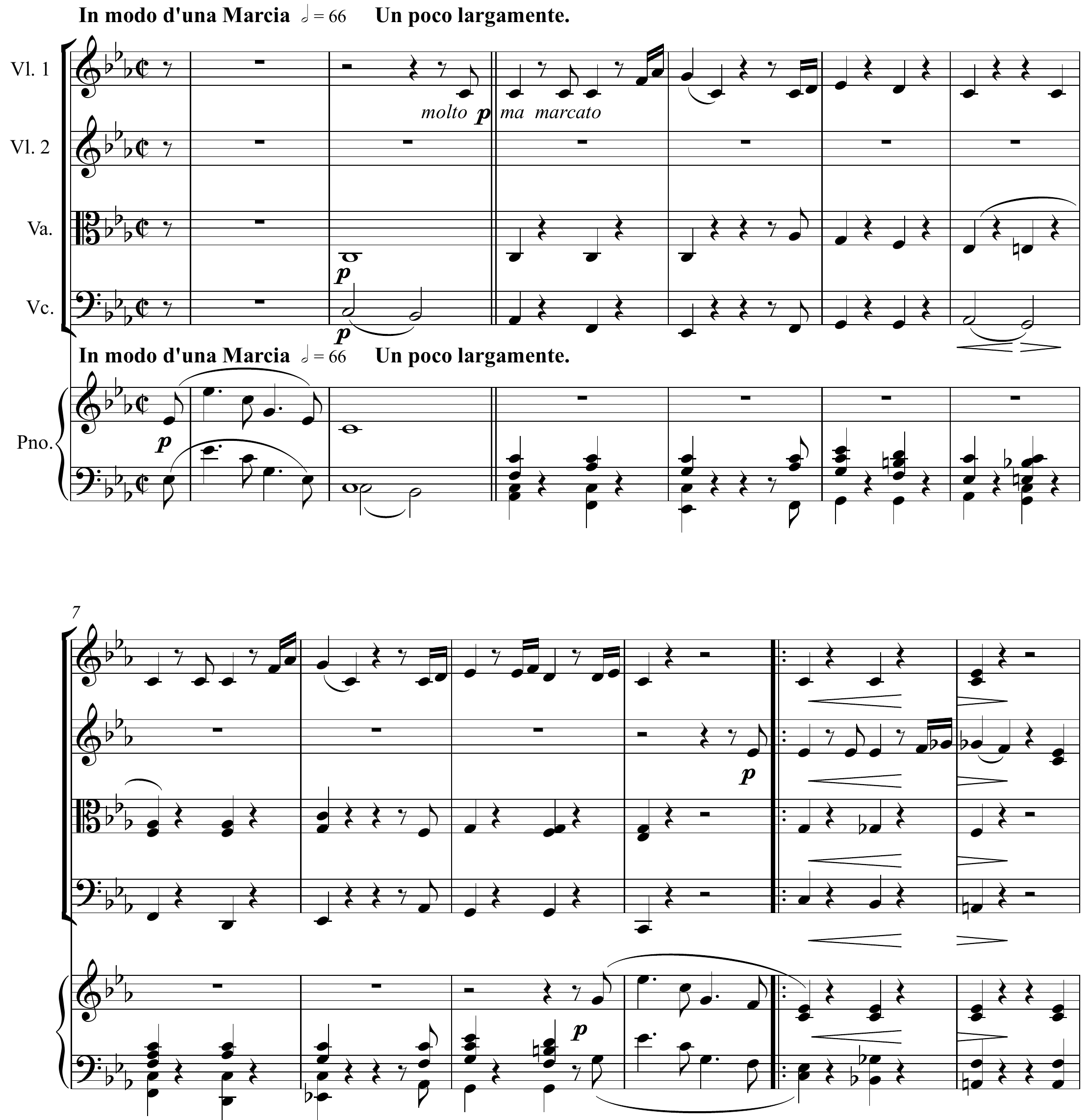 Robert Schumann Piano Quintet Op. 44 Altered score page 1