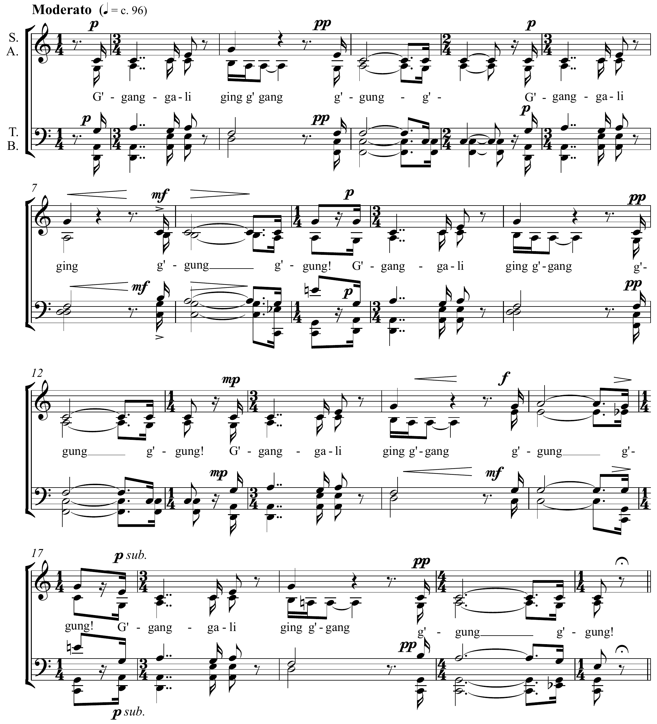 Per Nørgård ‘Wiigen-Lied’ Altered score page 1