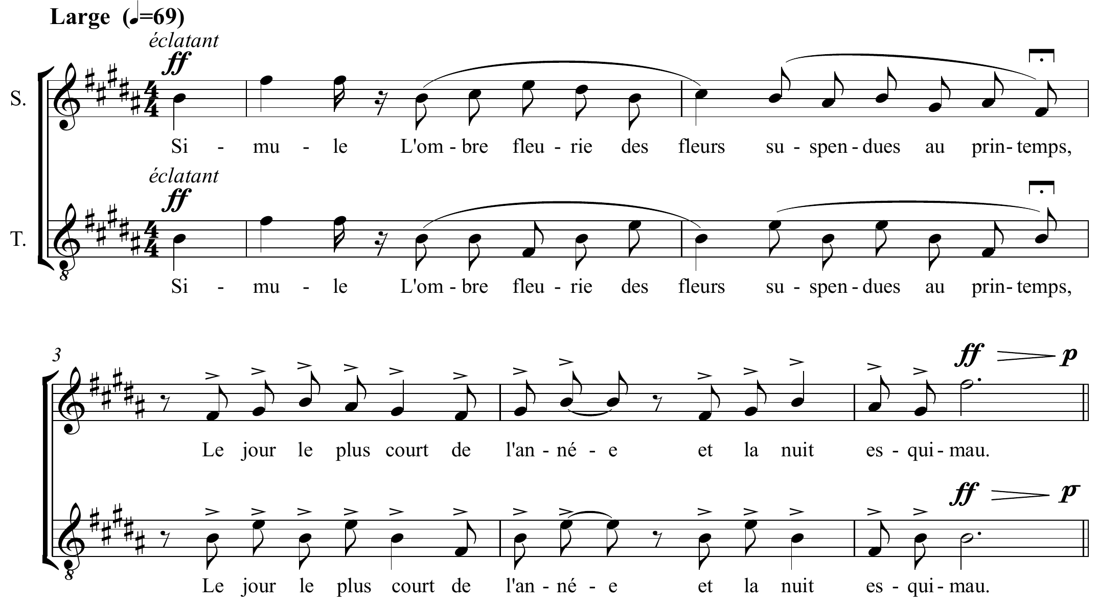 Francis Poulenc Tous les droits Altered score page 1
