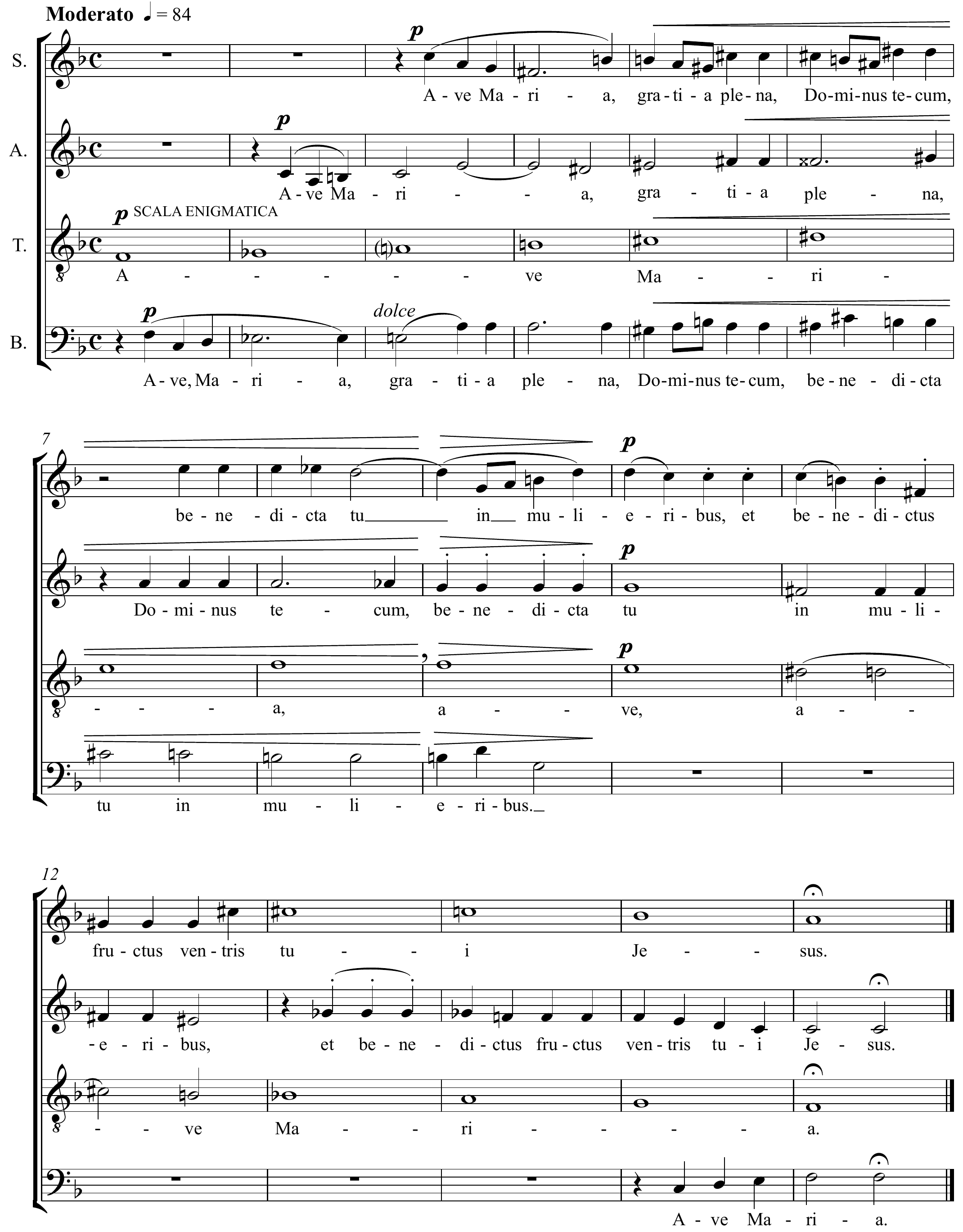 Giuseppe Verdi Ave Maria Altered score page 1