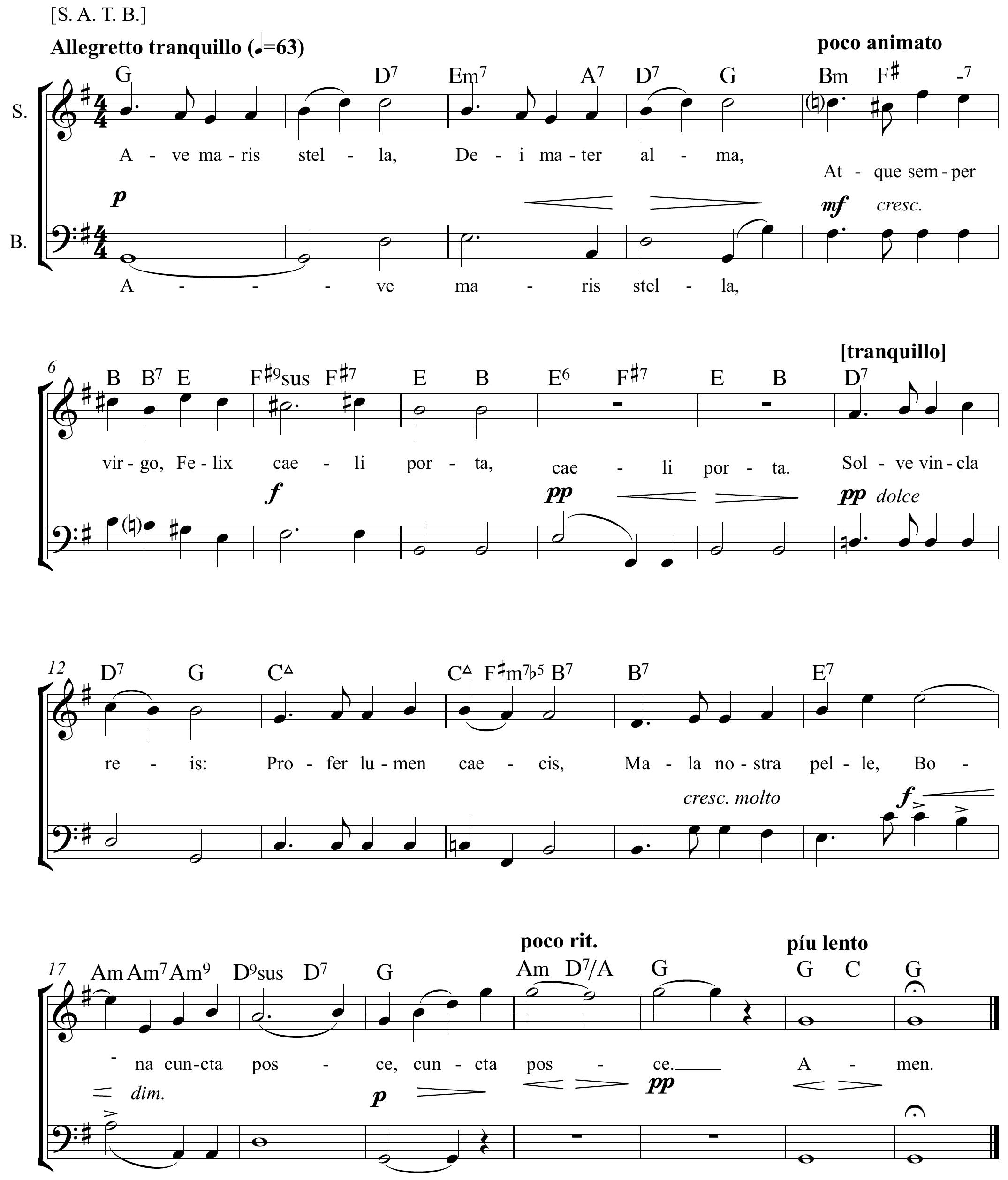 Edvard Grieg Ave maris stella Altered score page 1