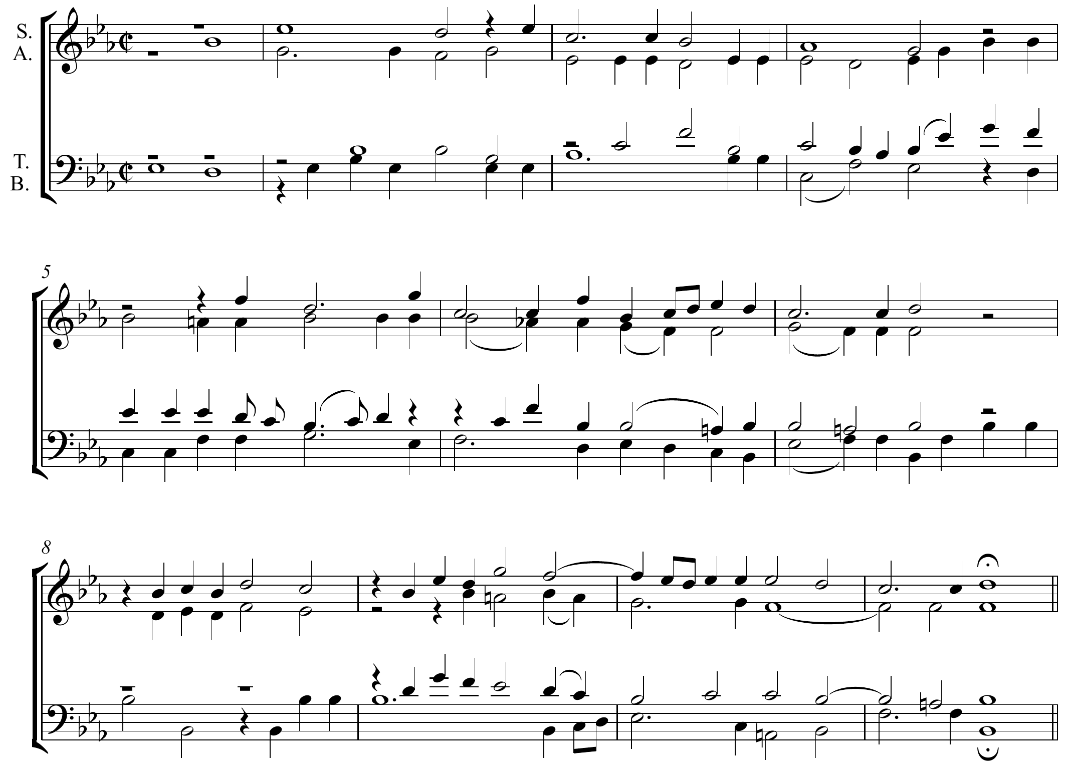 Joseph Haydn Du bists, dem Ruhm und Ehre Altered score page 1
