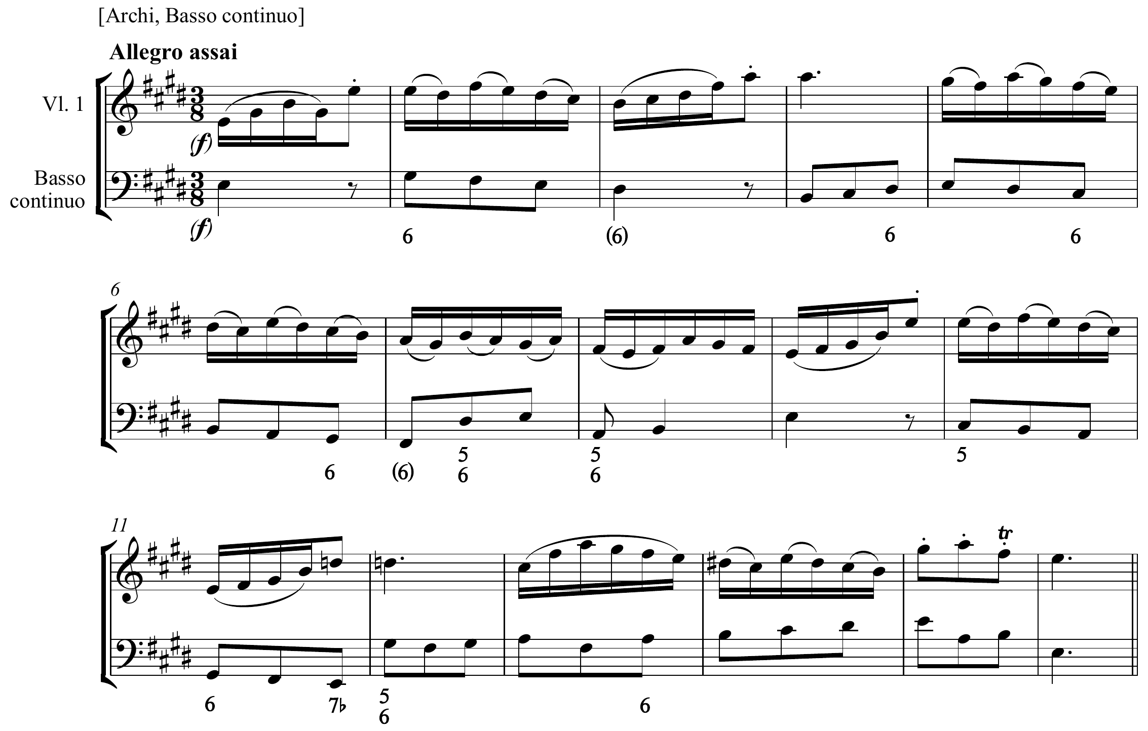 Johann Sebastian Bach Violin Concerto in E Major Altered score page 1