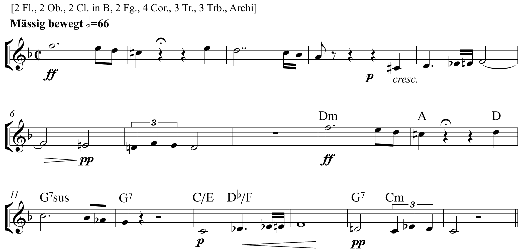 Anton Bruckner Symphony No. 3 Altered score page 1