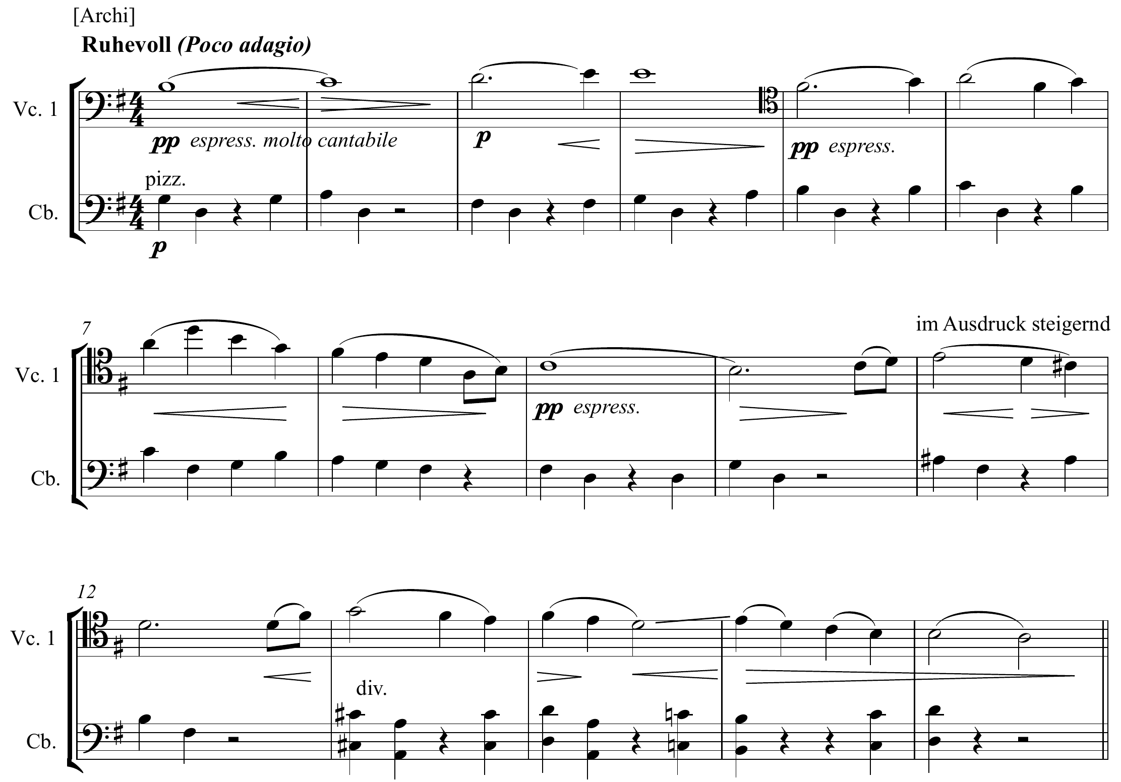 Gustav Mahler Symphony No. 4 Altered score page 1