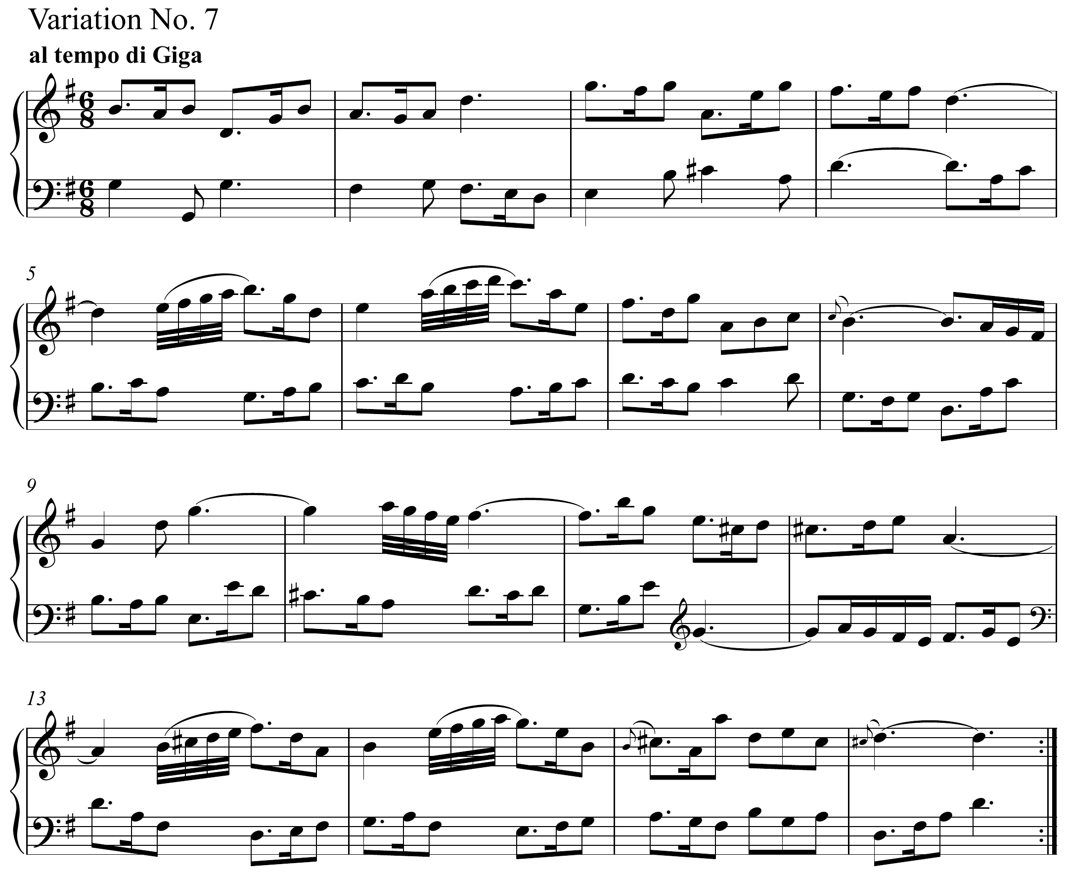 Johann Sebastian Bach Goldberg Variations Altered score page 1