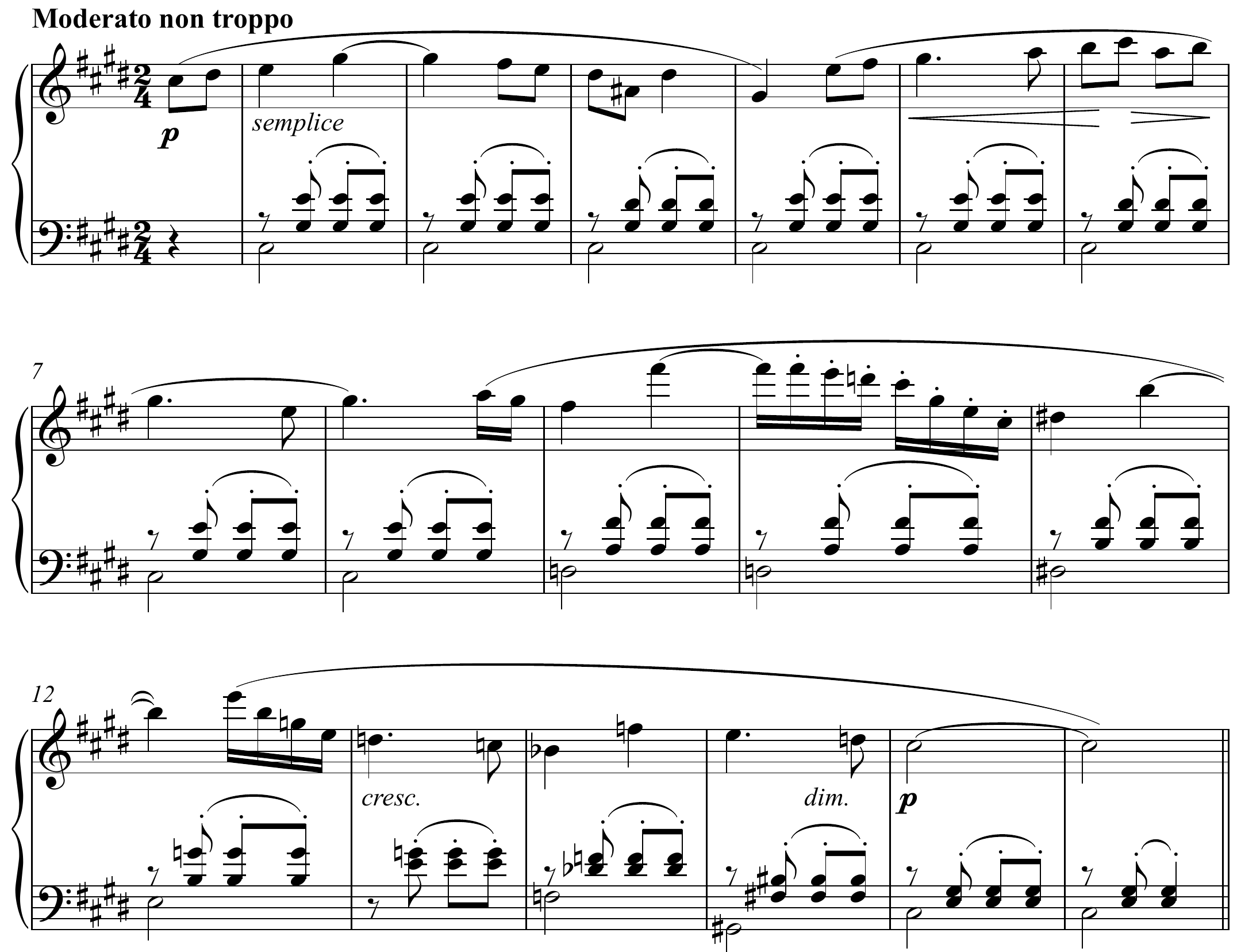 Dmitri Shostakovich 24 Preludes, Op. 34 No. 10 Altered score page 1