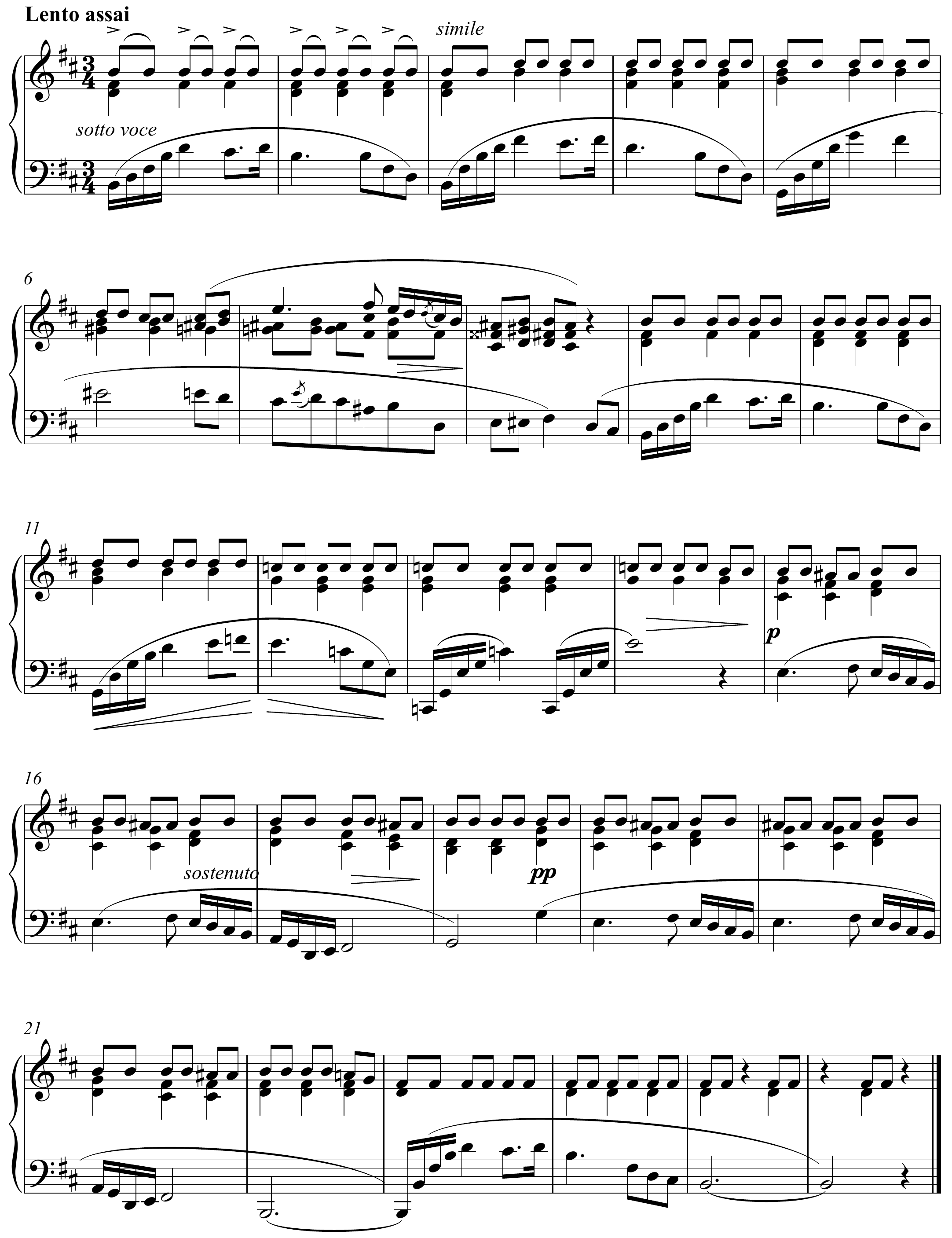 Frédéric Chopin Prelude Op. 28 No. 6 Altered score page 1