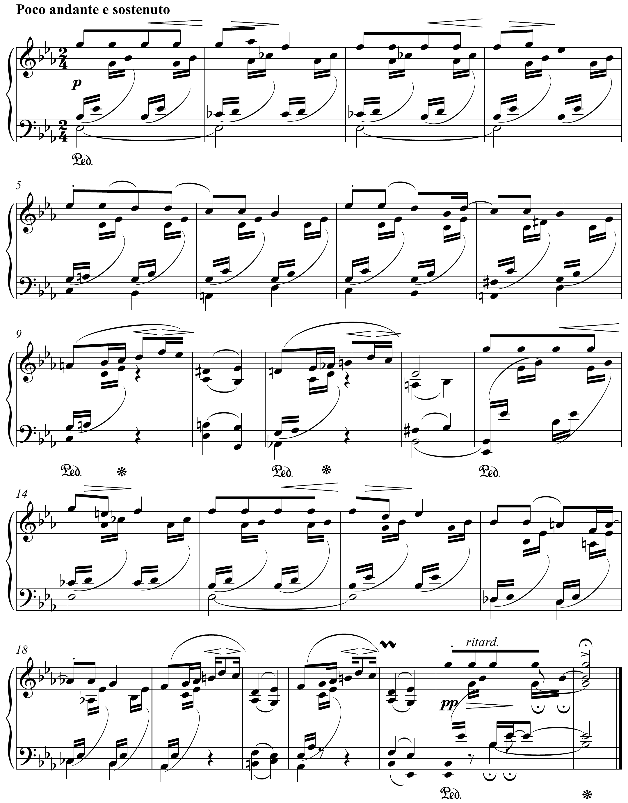 Edvard Grieg Arietta, Op. 12 No. 1 Altered score page 1