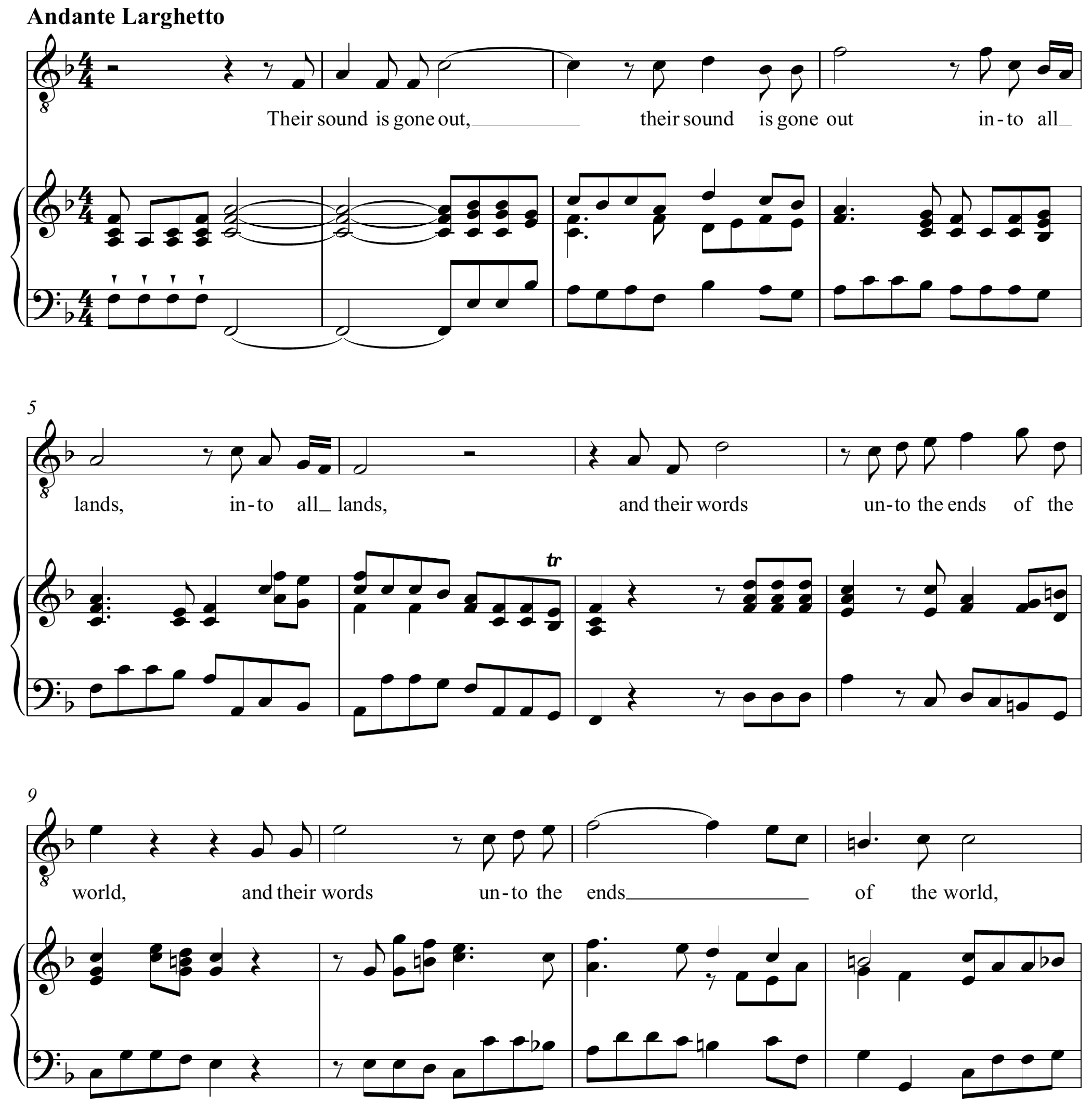 Georg Friedrich Händel Their sound is gone out Altered score page 1