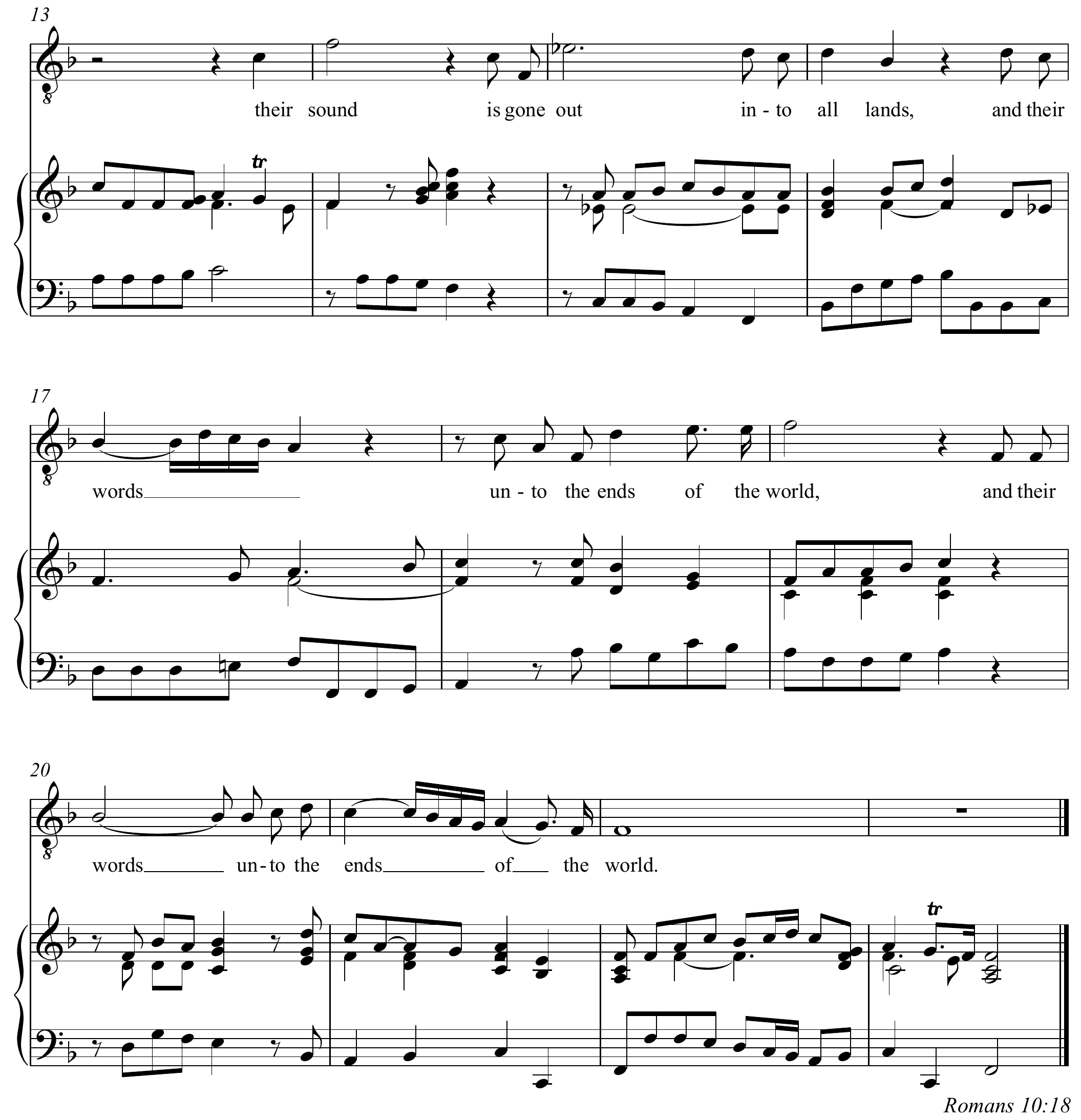 Georg Friedrich Händel Their sound is gone out Altered score page 2
