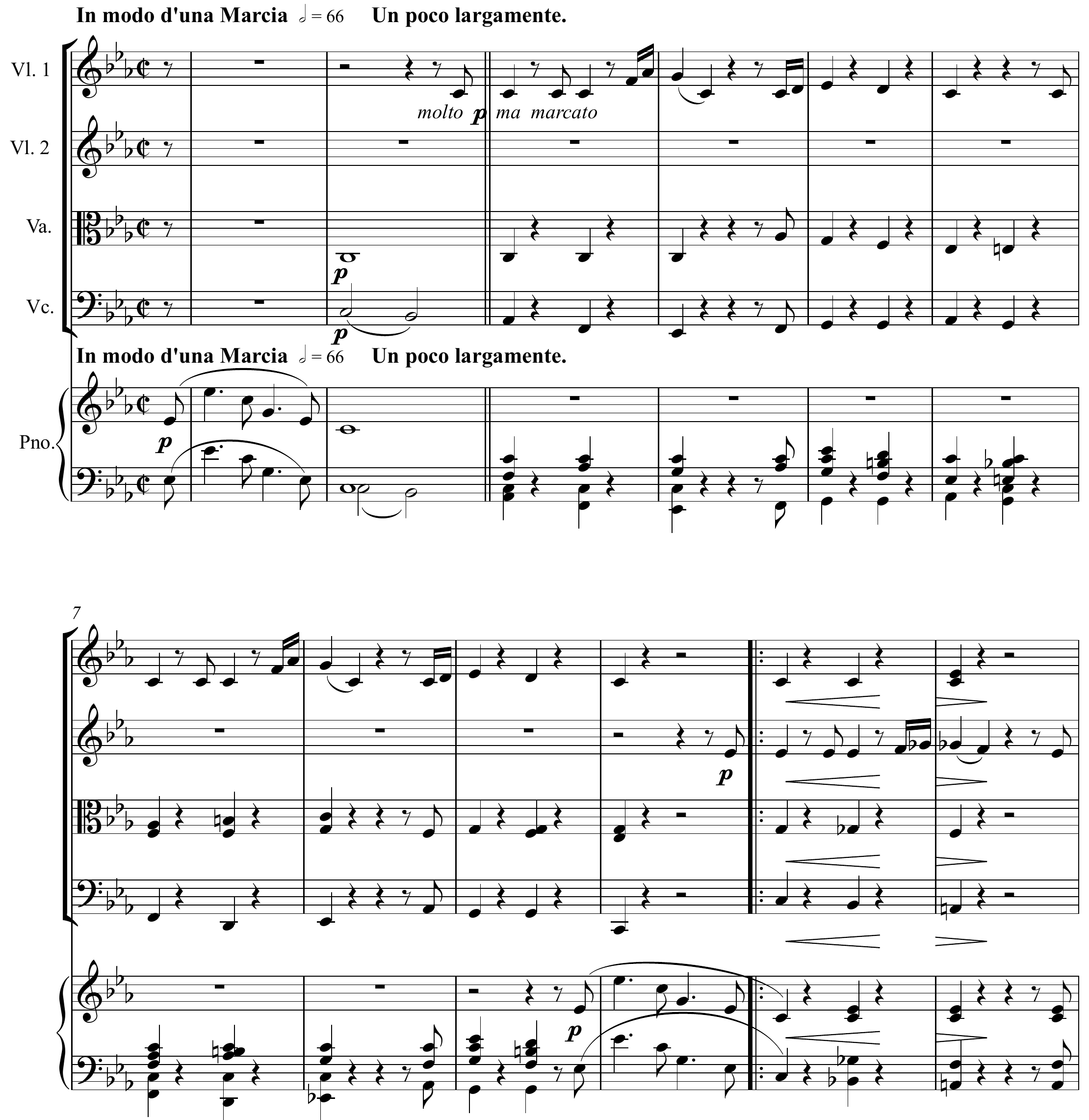 Robert Schumann Piano Quintet Op. 44 Original score page 1