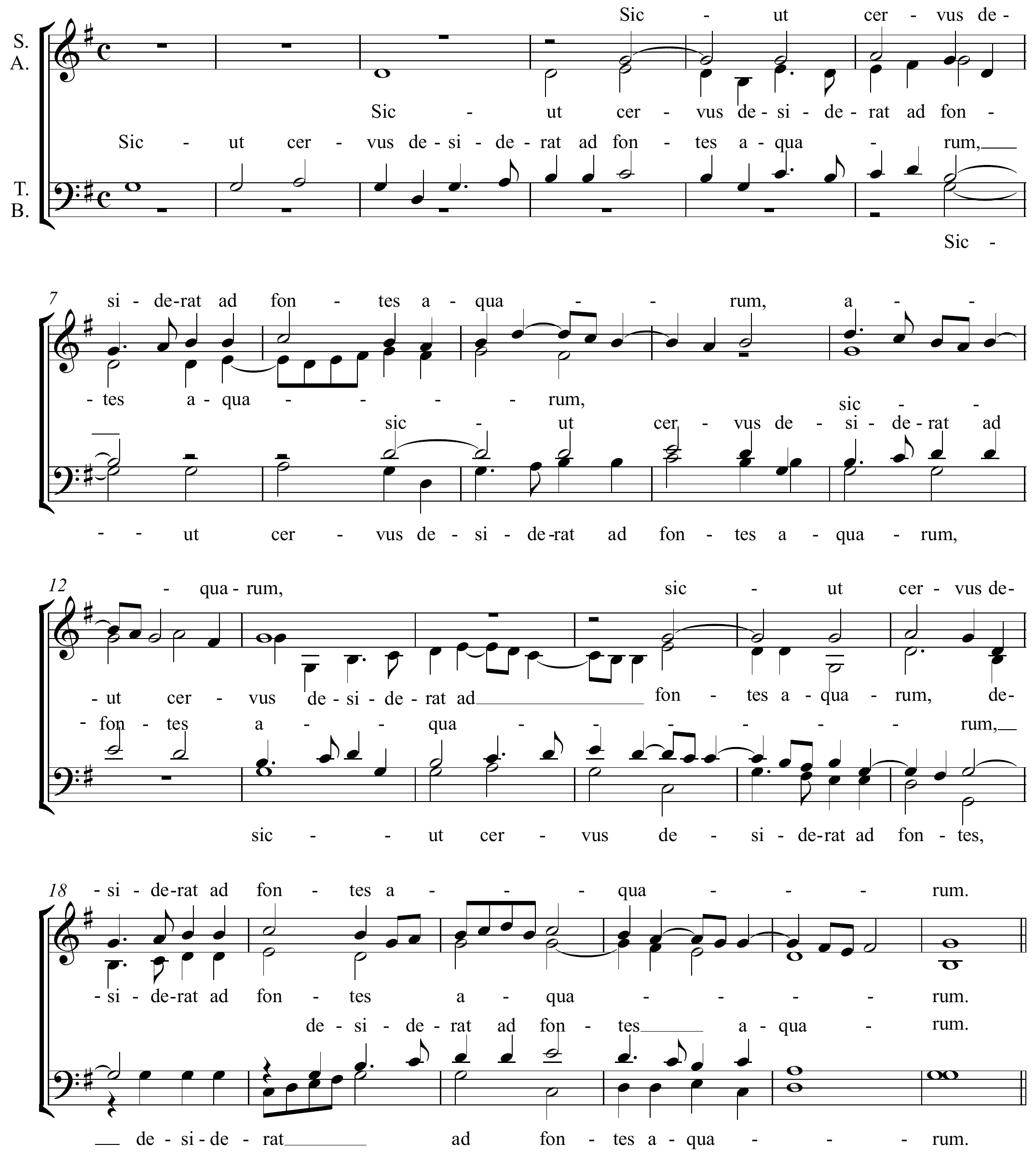 Giovanni Pierluigi da Palestrina Sicut servus Original score page 1