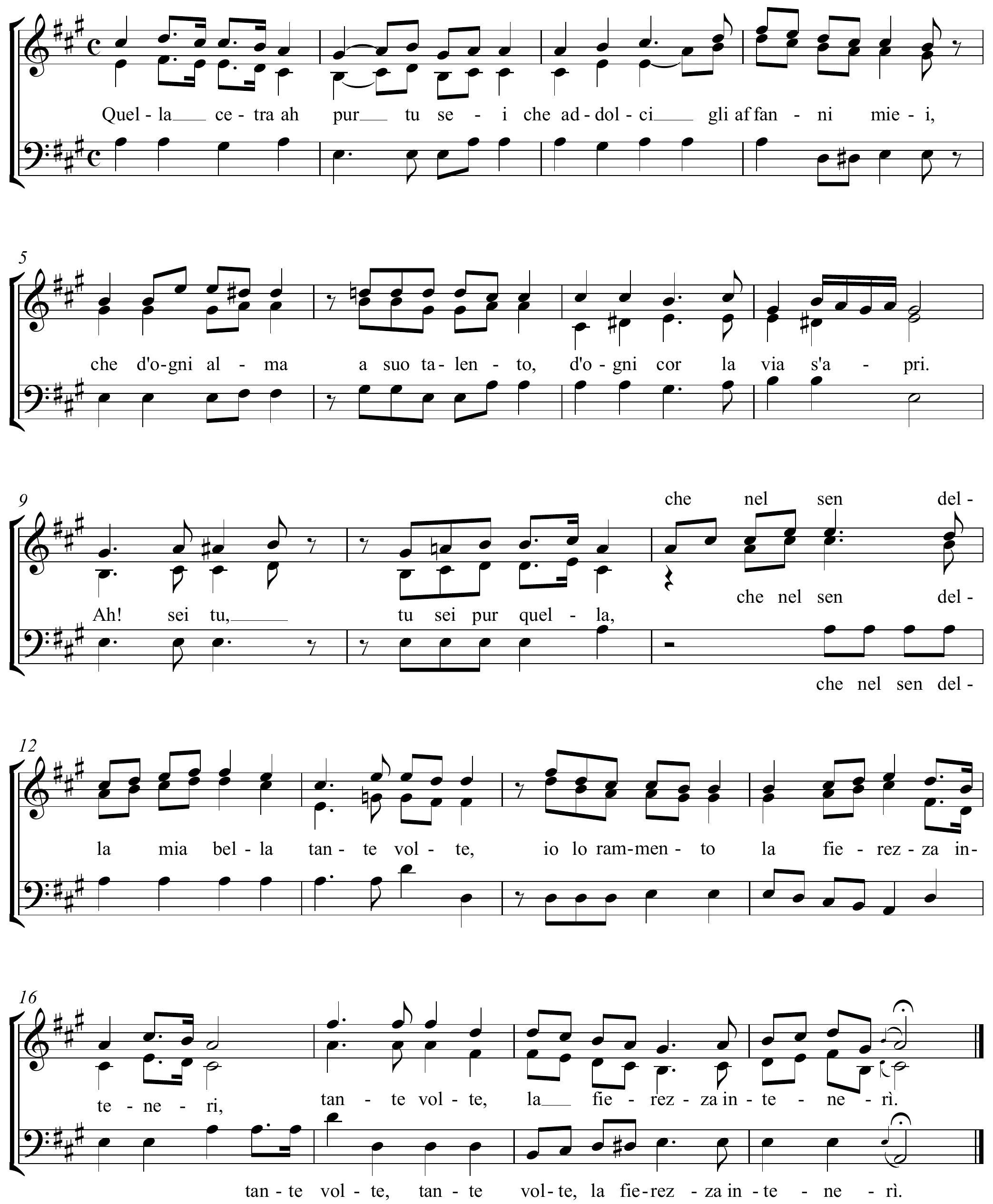 Ludwig van Beethoven Quella cetra Original score page 1