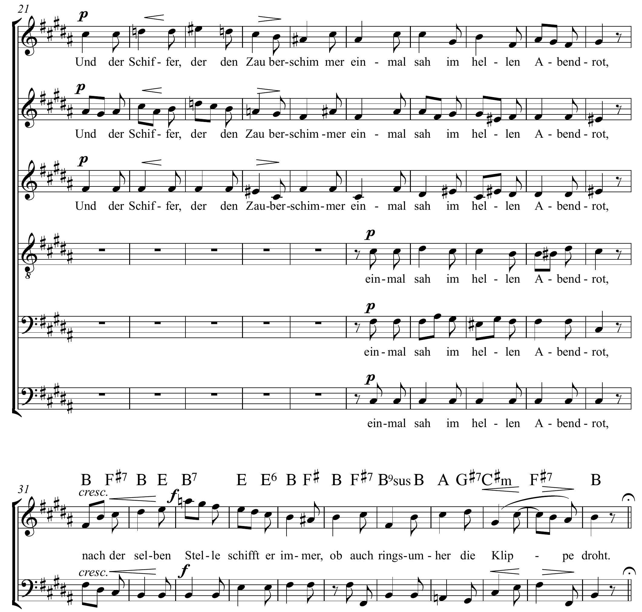 Johannes Brahms Vineta Original score page 2