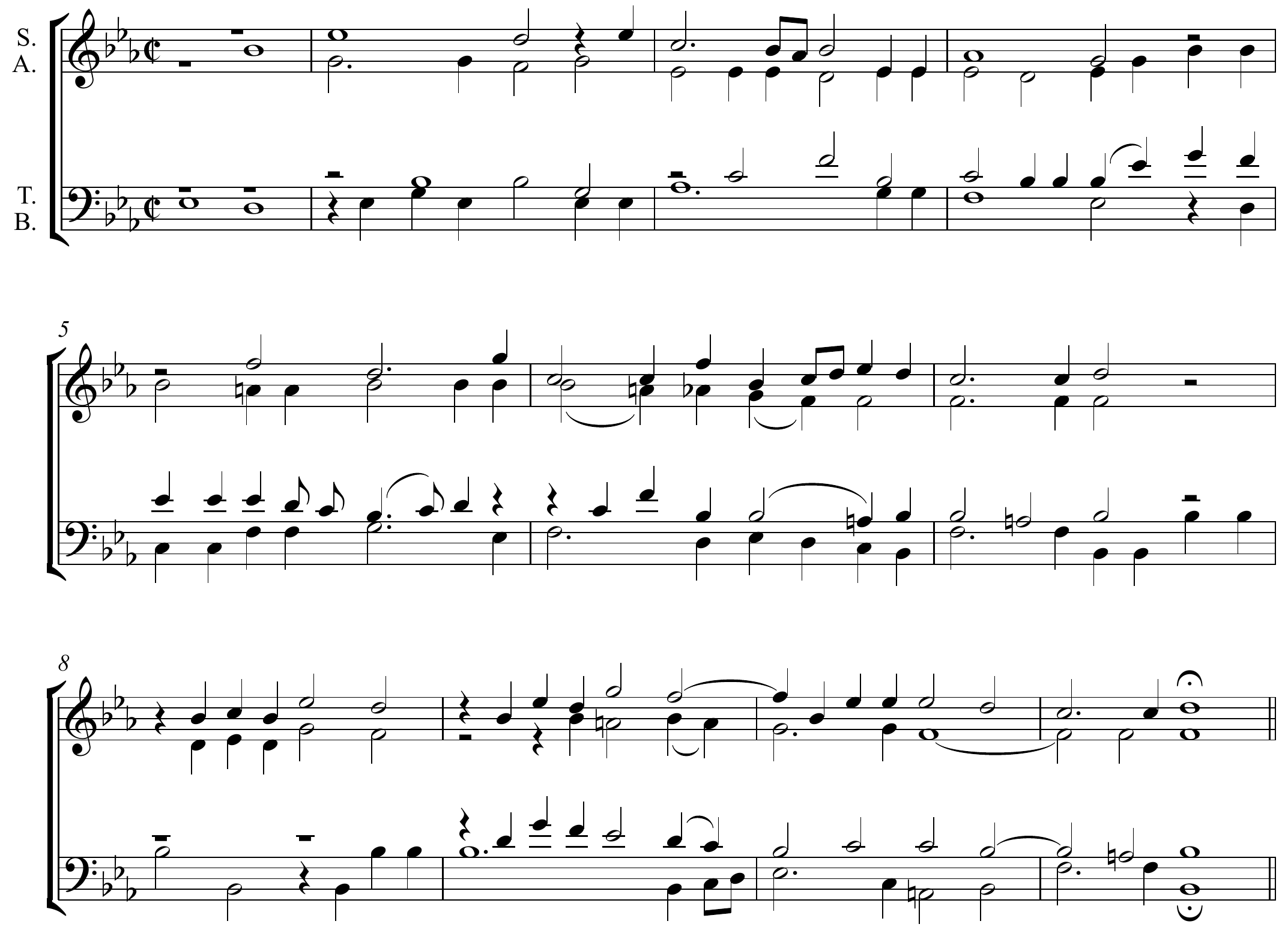 Joseph Haydn Du bists, dem Ruhm und Ehre Original score page 1