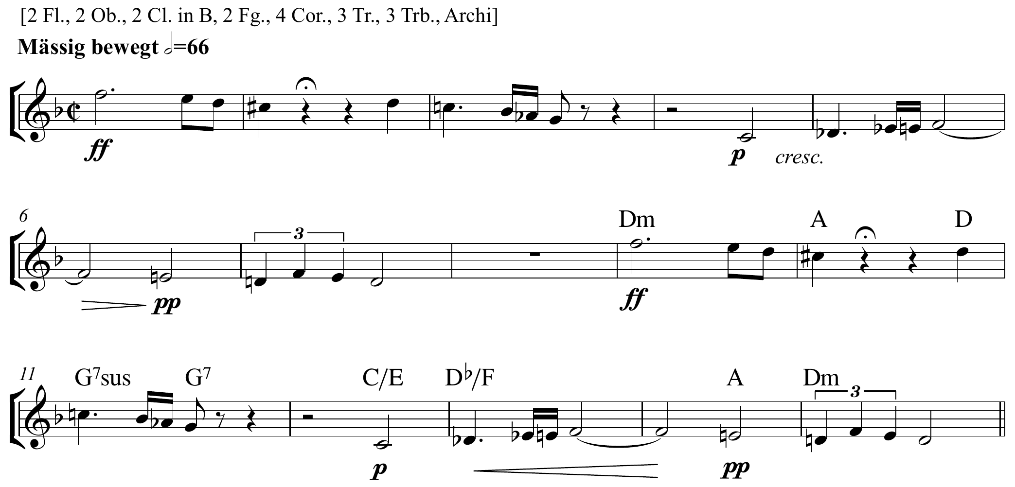 Anton Bruckner Symphony No. 3 Original score page 1