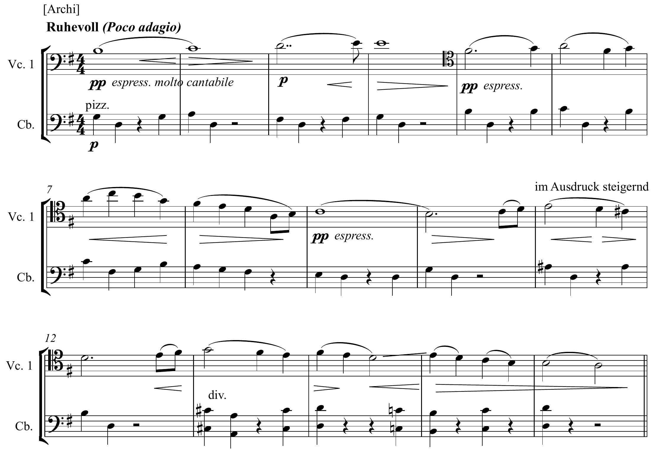 Gustav Mahler Symphony No. 4 Original score page 1