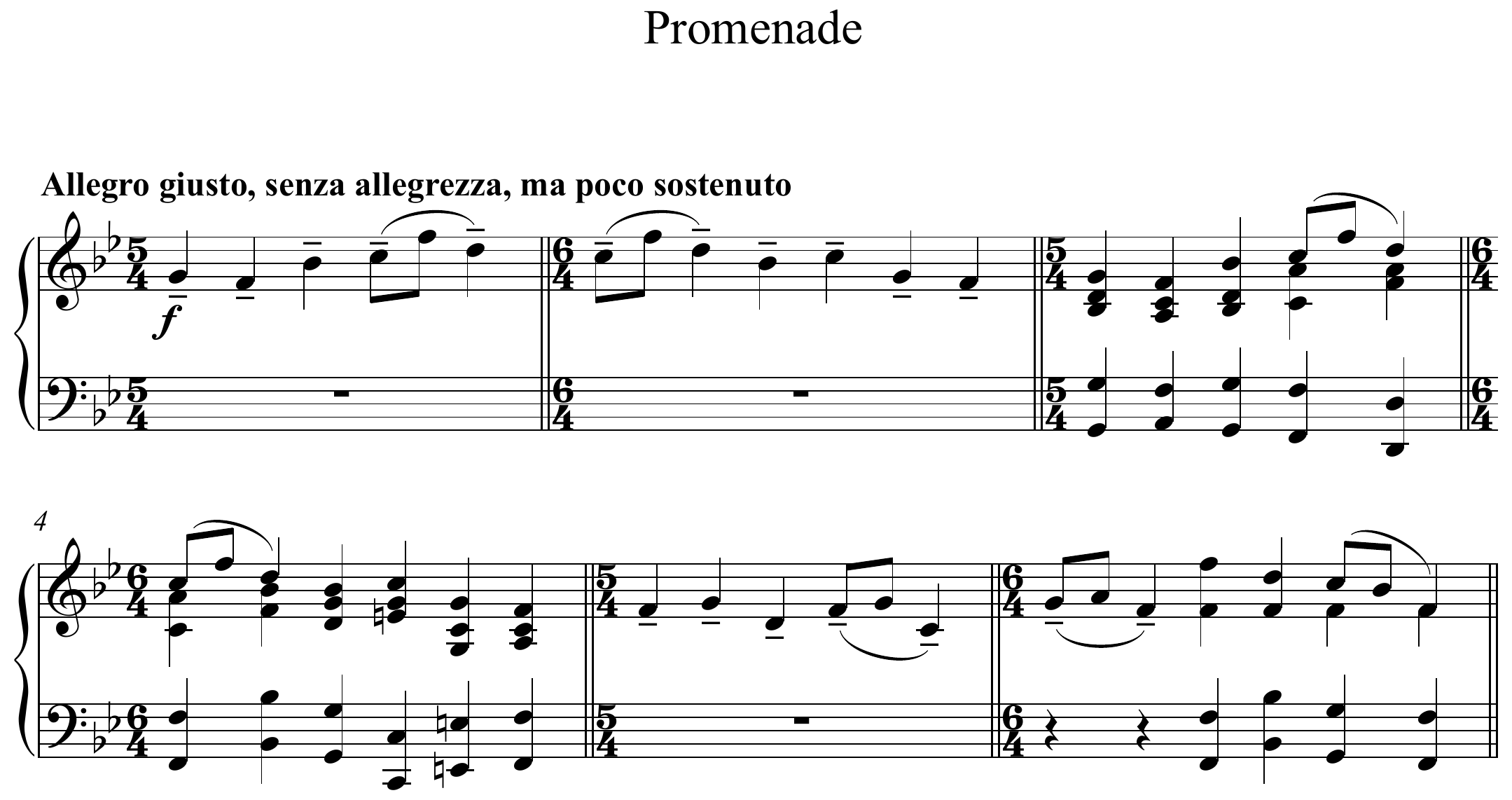 Modest Mussorgsky Pictures at an Exhibition Original score page 1