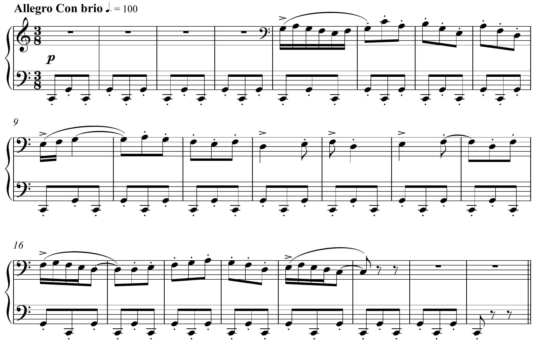 Svend Erik Tarp Sonatina, Op. 48 No. 1 Original score page 1