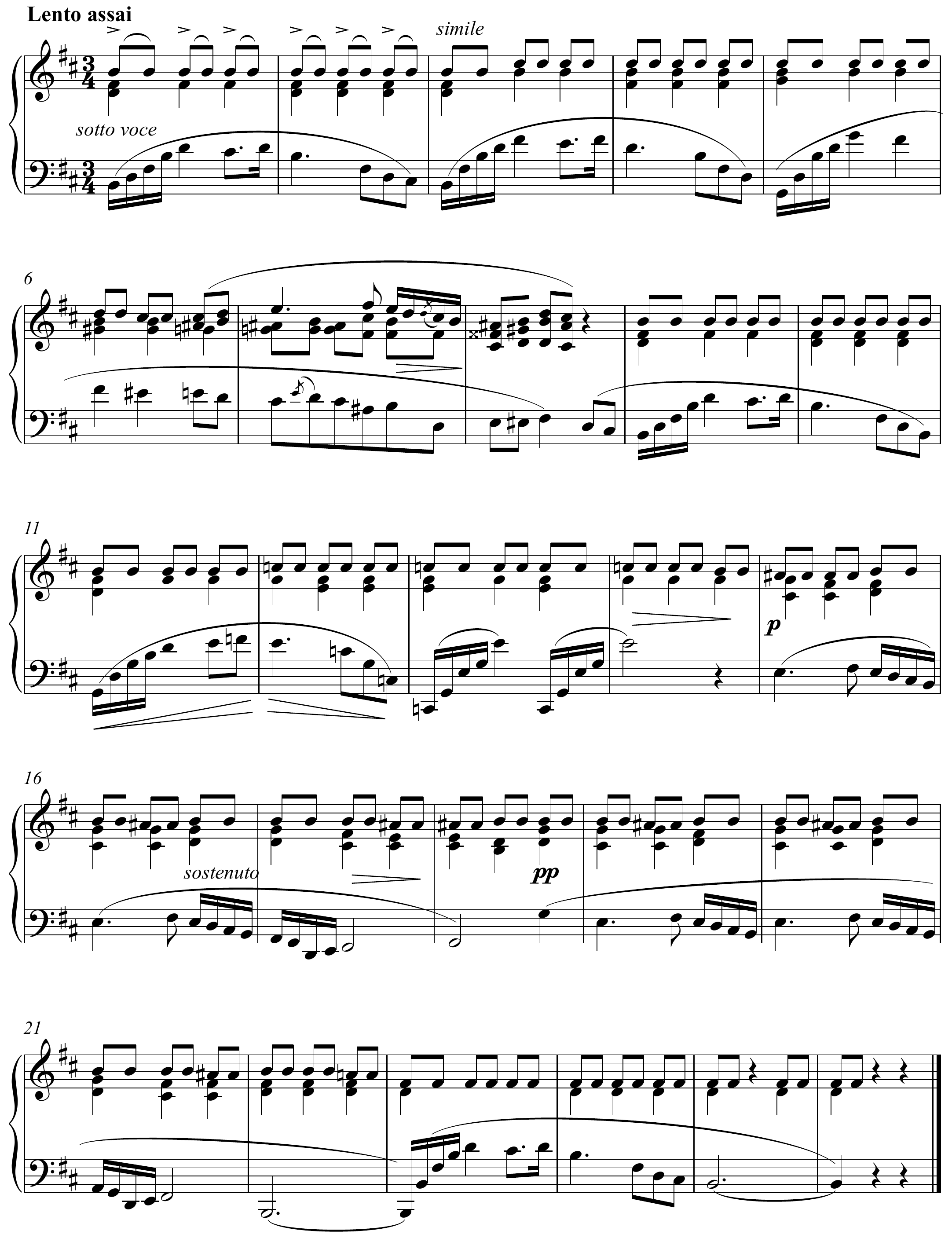 Frédéric Chopin Prelude Op. 28 No. 6 Original score page 1