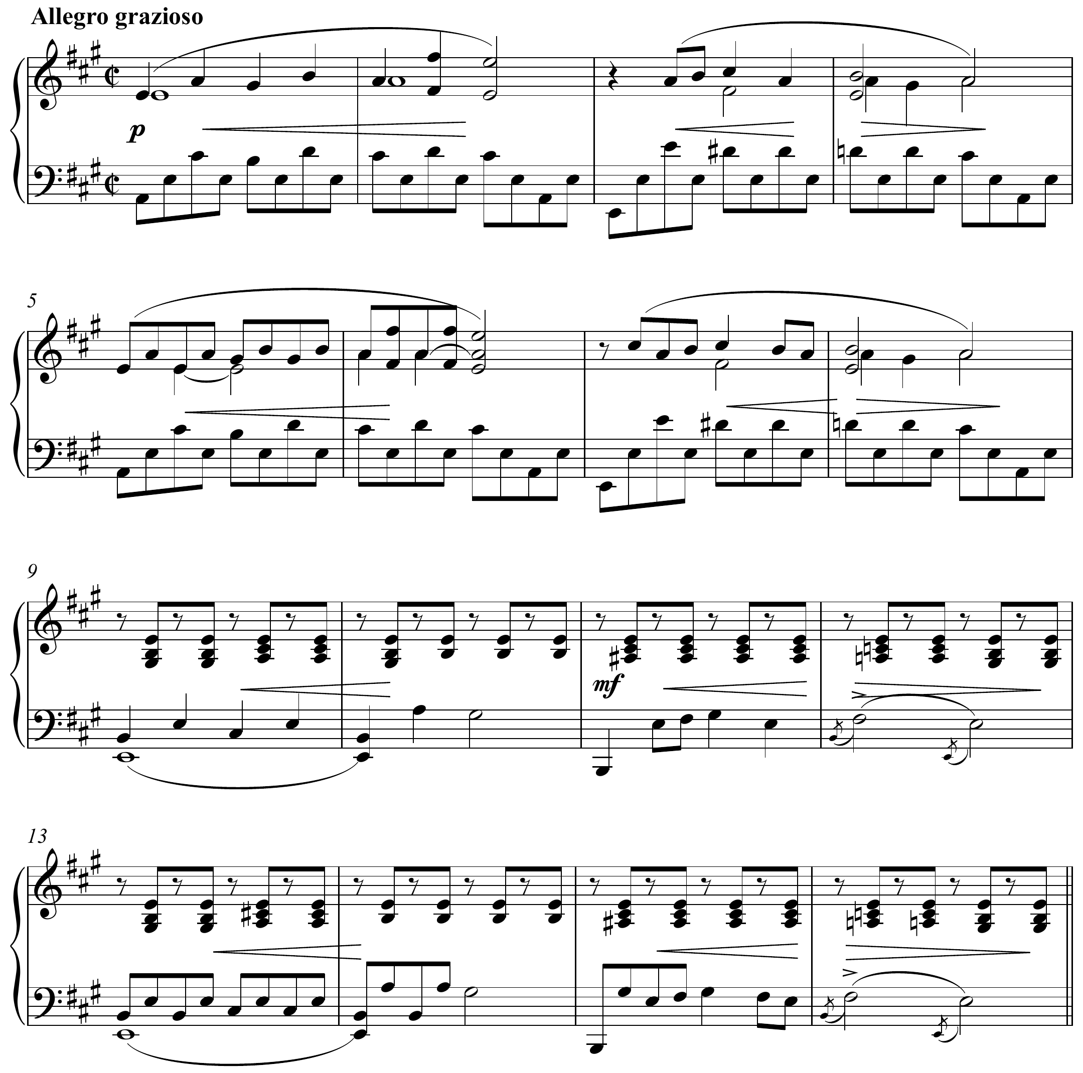 Edvard Grieg Gade, Op. 57 No. 2 Original score page 1