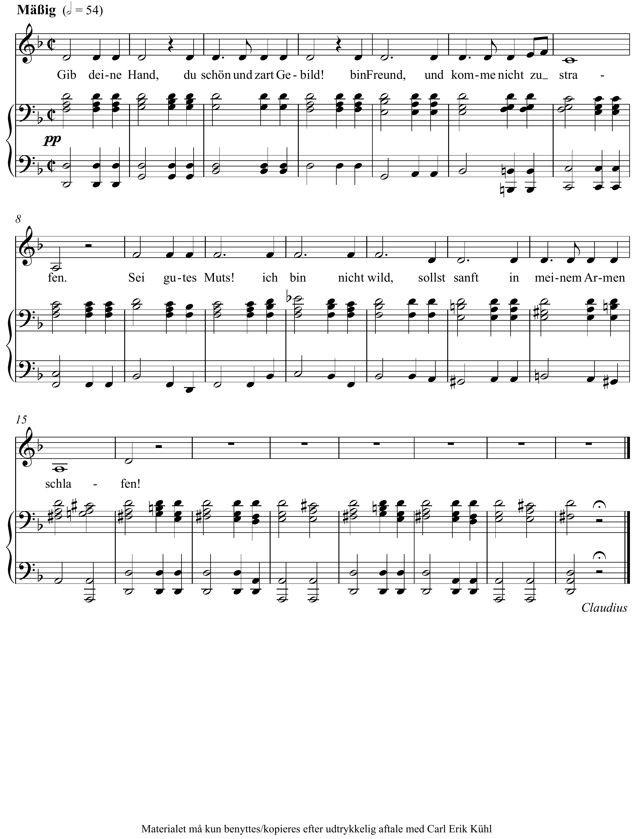 Franz Schubert Der Tod und das Mädchen Original score page 1