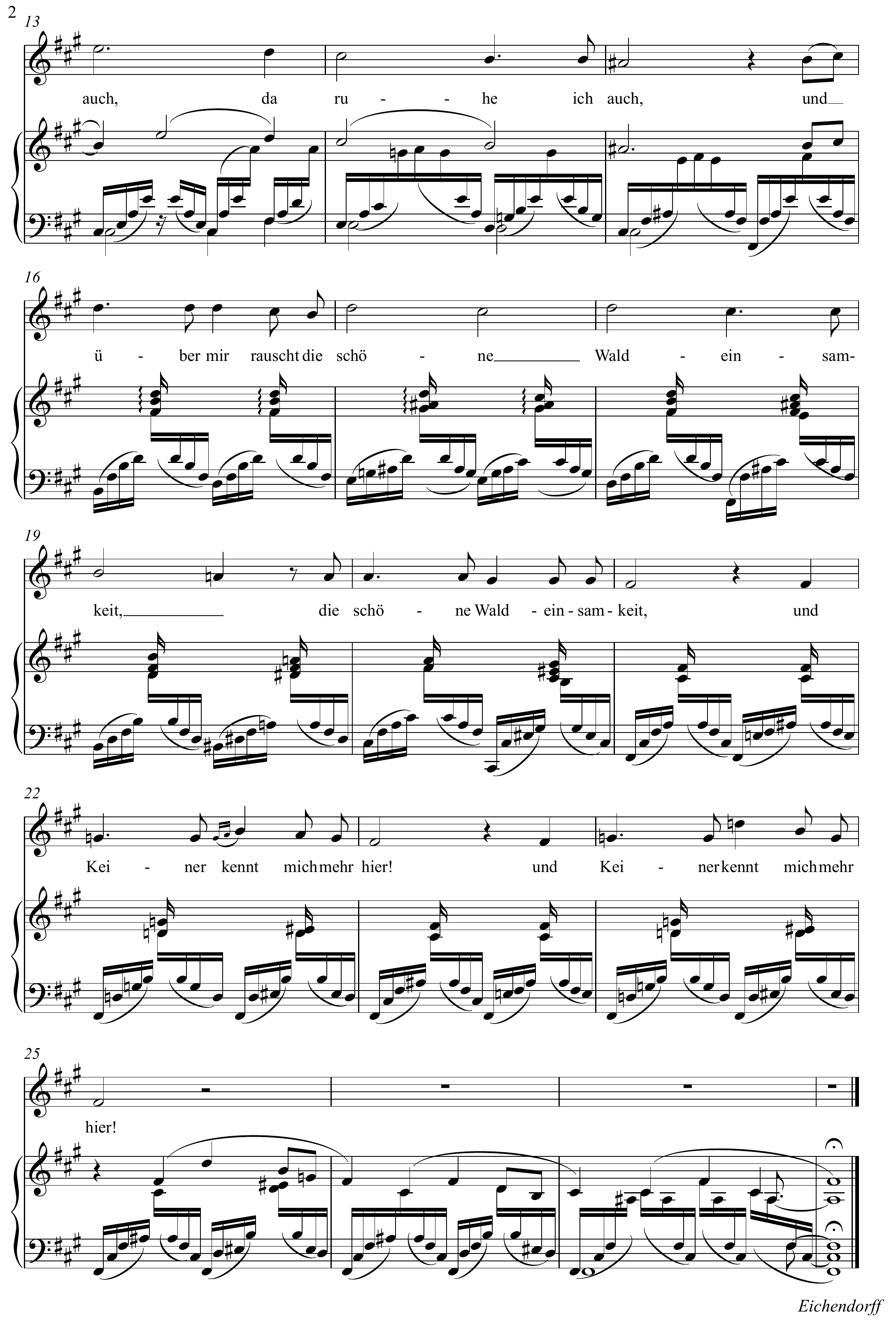 Robert Schumann In der Fremde Original score page 2