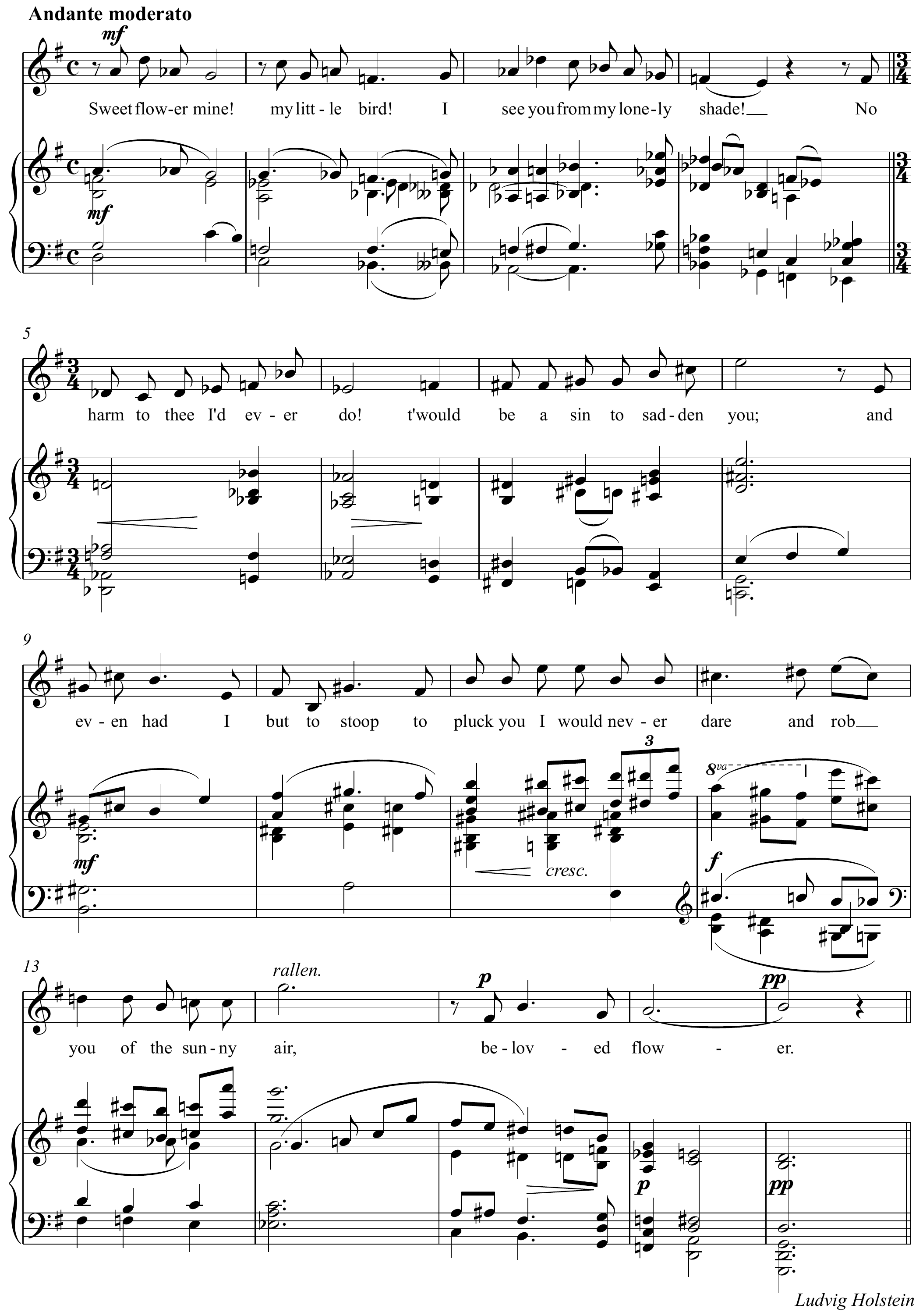 Frederick Delius The Violet Original score page 1