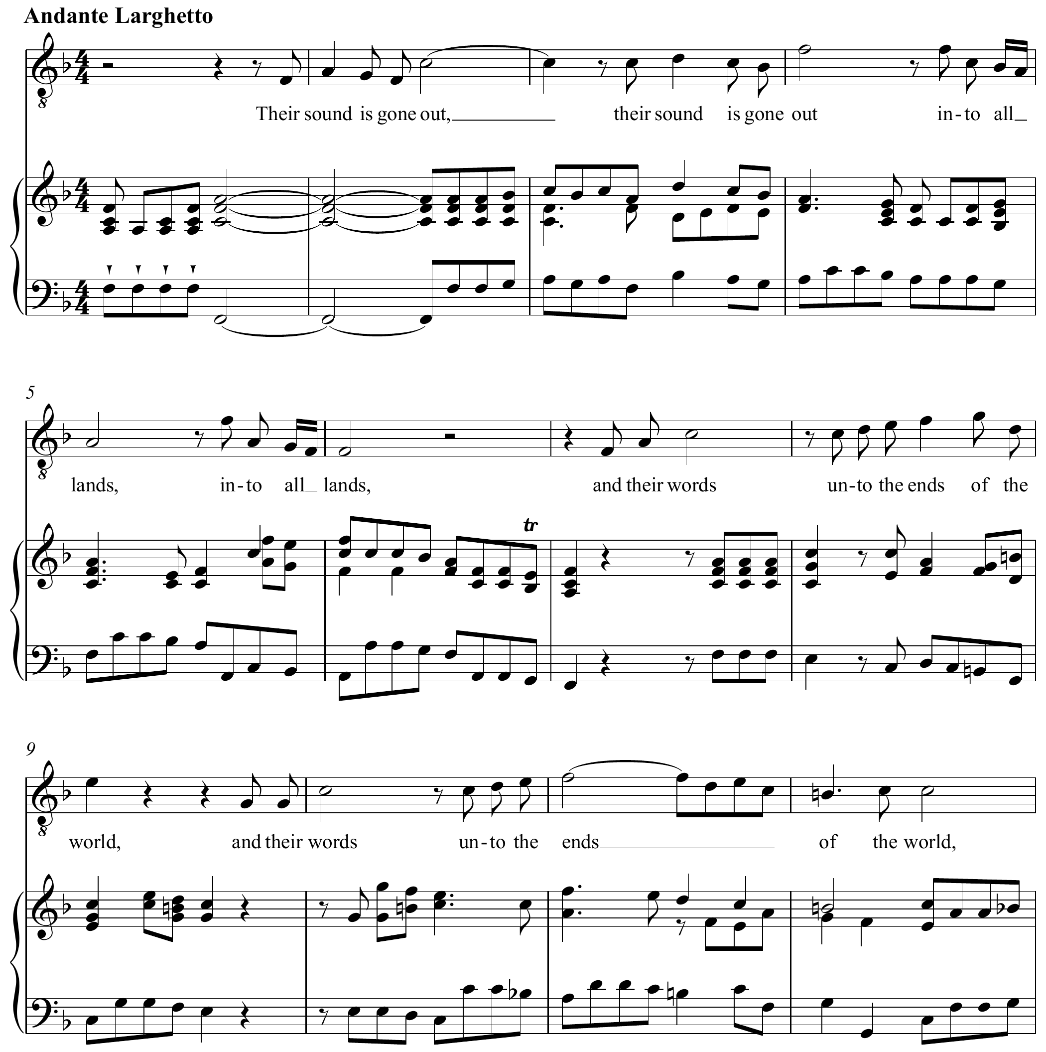 Georg Friedrich Händel Their sound is gone out Original score page 1